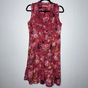 LOLA AUSTRALIA Women’s Pink Floral Shift Dress Sleeveless Size XS